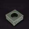 Old Collection Qing Qianlong Green Glaze Sandwich Hollow Dragon Pattern - Image 6