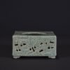 Old Collection Qing Qianlong Green Glaze Sandwich Hollow Dragon Pattern