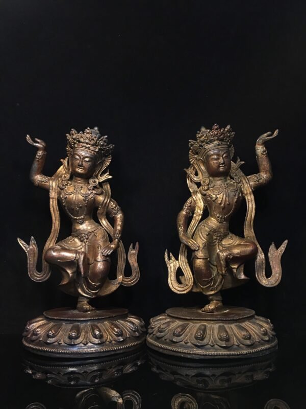 Finely crafted pure copper second generation Tara Bodhisattva Buddha statue - Image 7