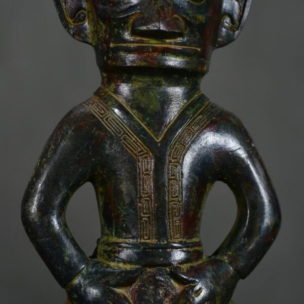 Sanxingdui Bronze Kneeling Figure - Image 4
