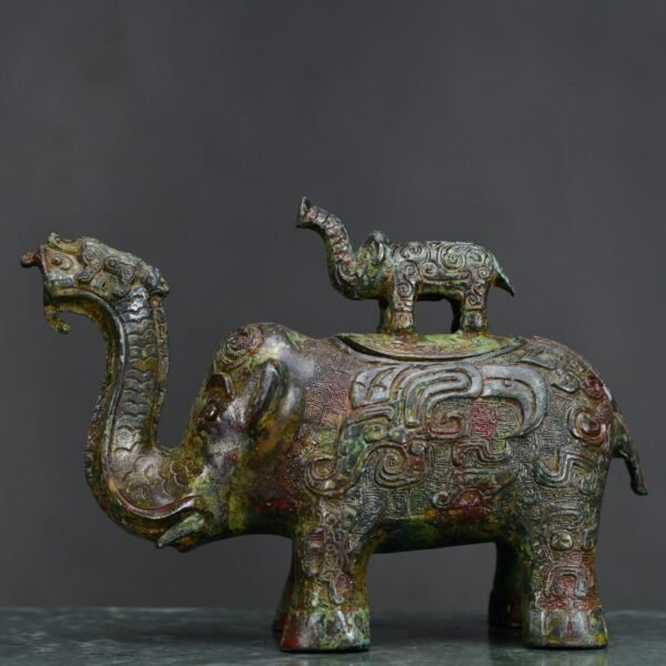 Spring and Autumn Bronze Elephant Zun - Image 2
