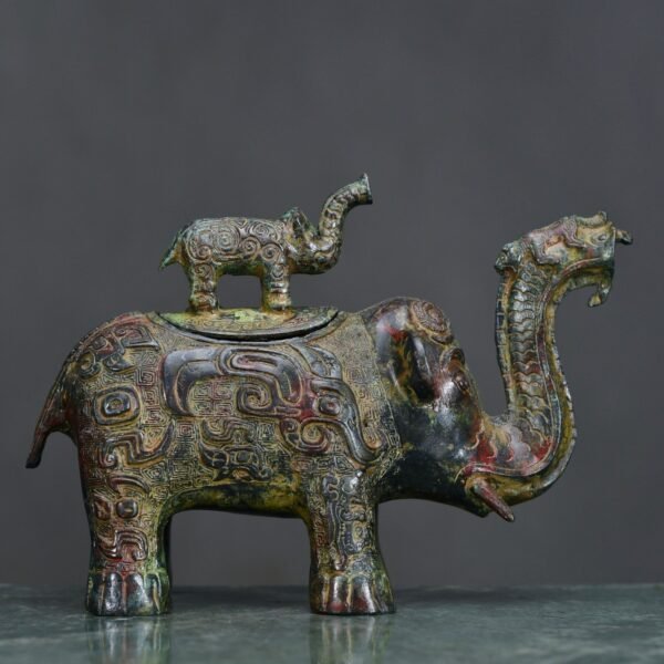 Spring and Autumn Bronze Elephant Zun