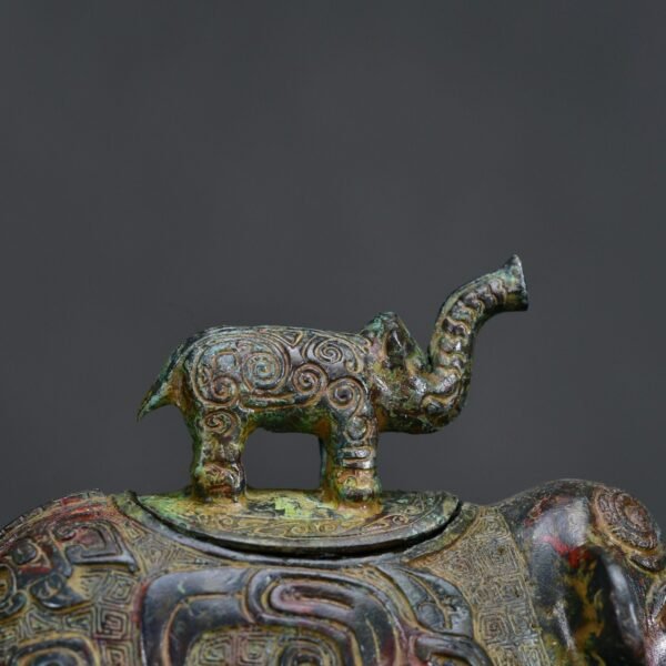 Spring and Autumn Bronze Elephant Zun - Image 8