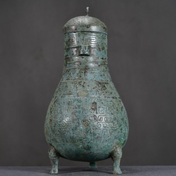 Shang Dynasty bronze tripod big belly jar - Image 6