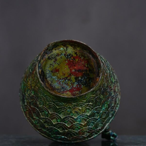 Han Dynasty Bronze Double Dragon Vase - Image 3