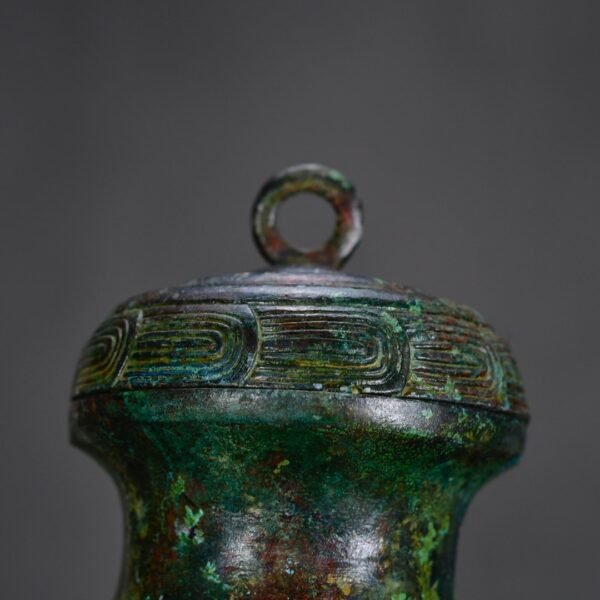Han Dynasty Bronze Double Dragon Vase - Image 7