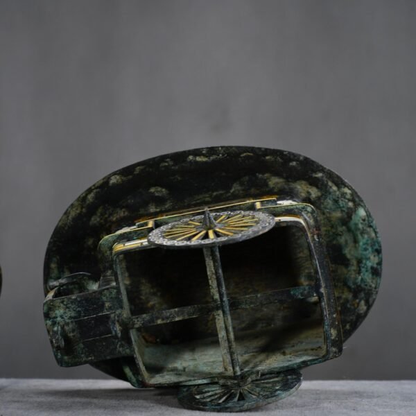 Bronze and gold-silver horse-drawn carriage (six horses) from the Warring States and Han dynasties - Image 3