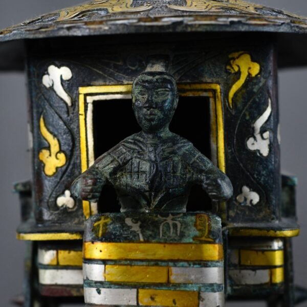 Bronze and gold-silver horse-drawn carriage (six horses) from the Warring States and Han dynasties - Image 5