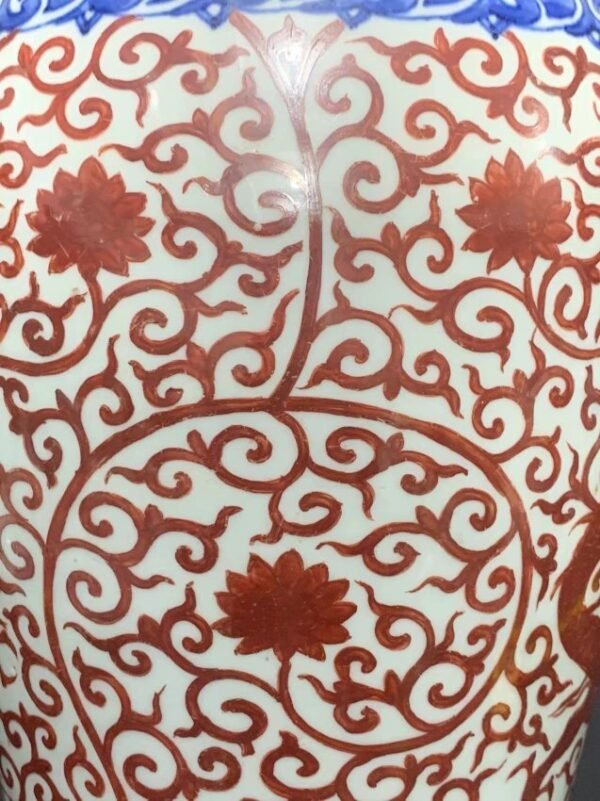 Ming Dynasty Wanli alum red dragon pattern plum vase - Image 6