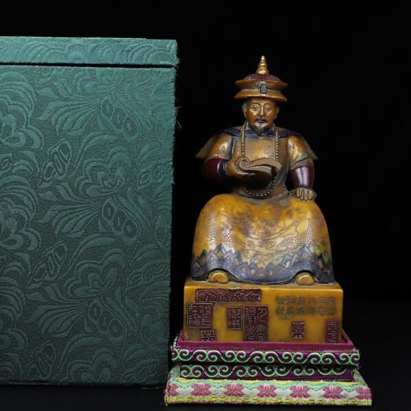 Collection of Shoushan stone hand-carved and painted seals of Emperor Daoguang