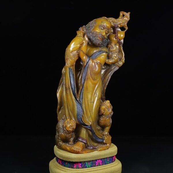 Collection of Shoushan stone Bodhidharma Patriarch ornaments - Image 4