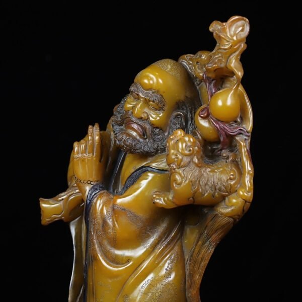 Collection of Shoushan stone Bodhidharma Patriarch ornaments - Image 8