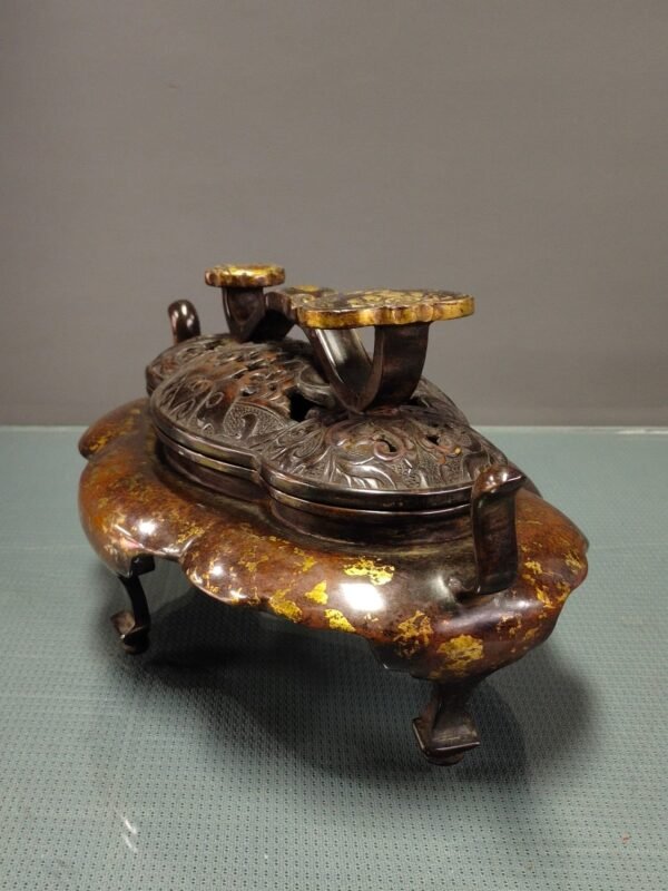Copper gilded gold incense burner - Image 5