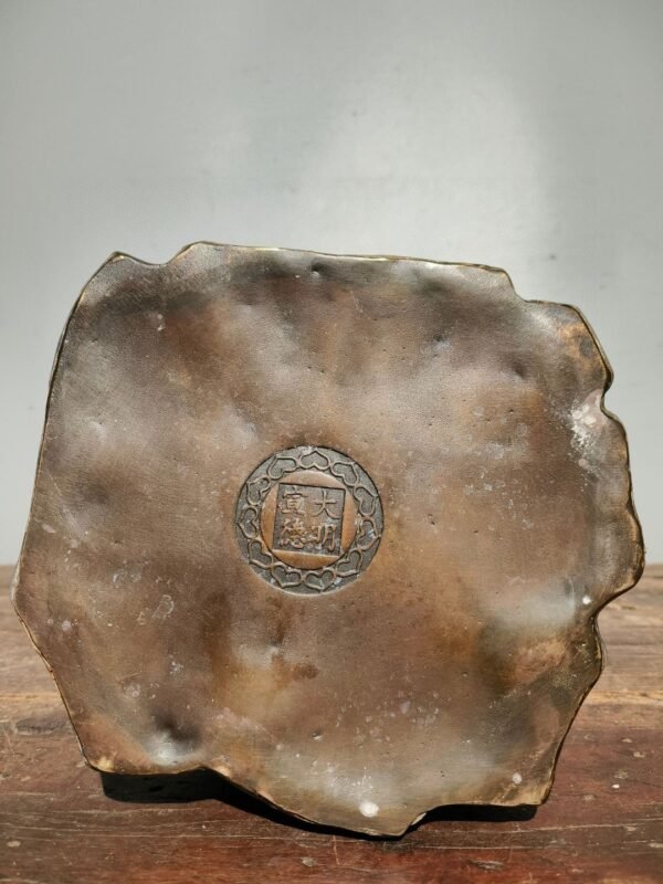 Old Collection of Pure Copper Gilded Cloisonne Guan Gong - Image 3