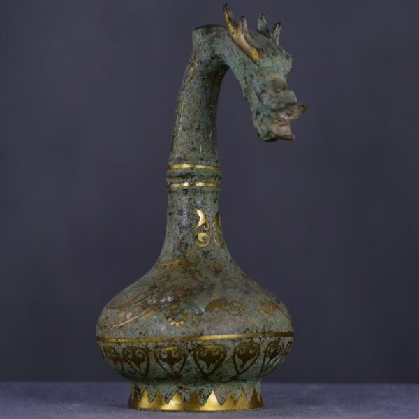 Bronze inlaid gold faucet bottle - Image 2