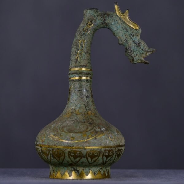 Bronze inlaid gold faucet bottle - Image 4