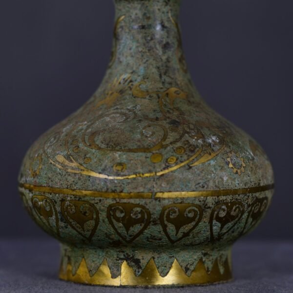 Bronze inlaid gold faucet bottle - Image 5