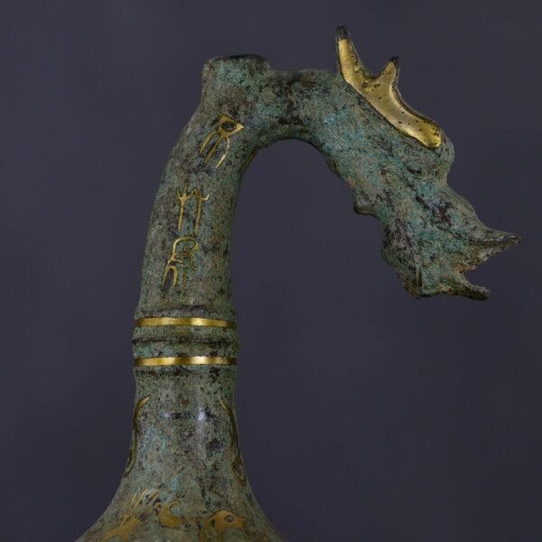 Bronze inlaid gold faucet bottle - Image 8