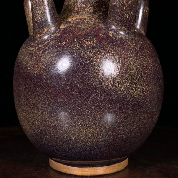 Song Dynasty Jun kiln rose purple glaze five-hole bottle - Image 8