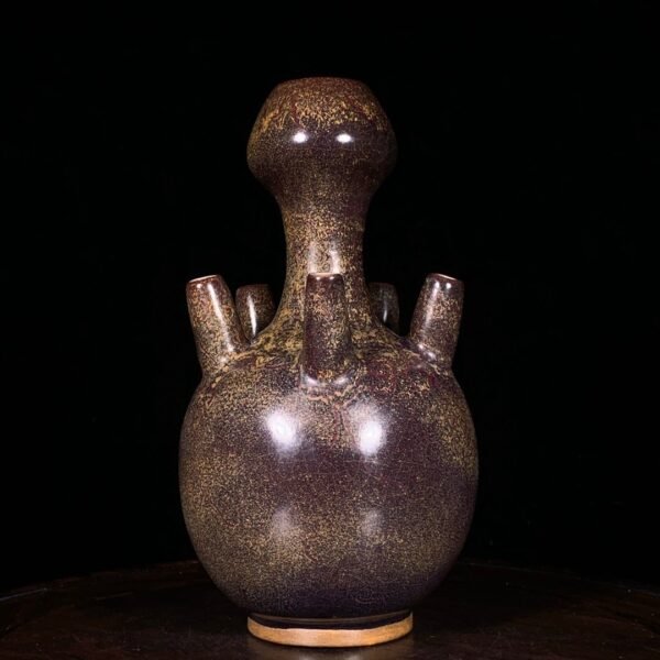 Song Dynasty Jun kiln rose purple glaze five-hole bottle