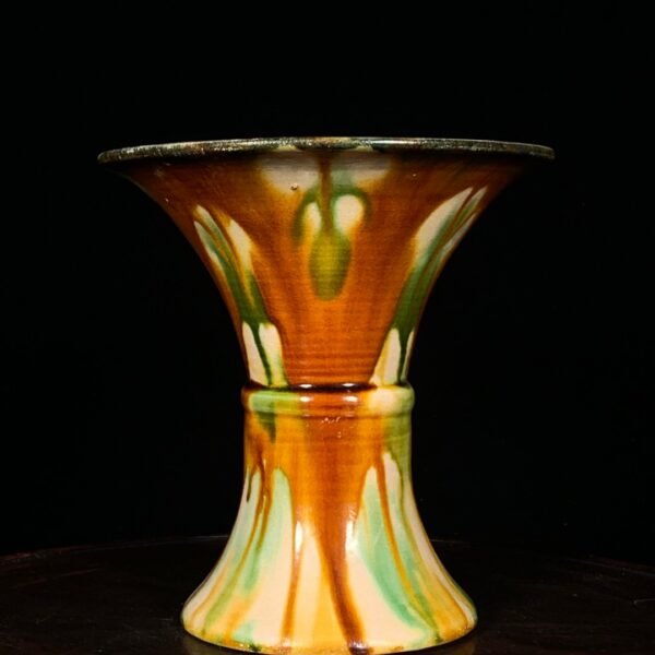 Tang Sancai flower goblet