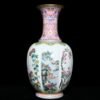 Qianlong famille rose melon-shaped vase with four seasons landscape and flower patterns