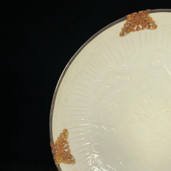 Song Ding kiln covered mouth cloisonné Guanyin plate - Image 3