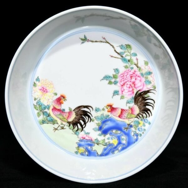 Yongzheng famille rose brush washer with good fortune and prosperity