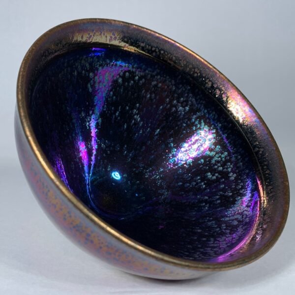 Song Dynasty Jianyao Yaobian Colorful Oil Drop Cup - Image 6