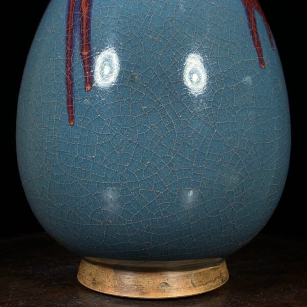 Song Dynasty Jun kiln flower mouth jade pot spring vase - Image 5