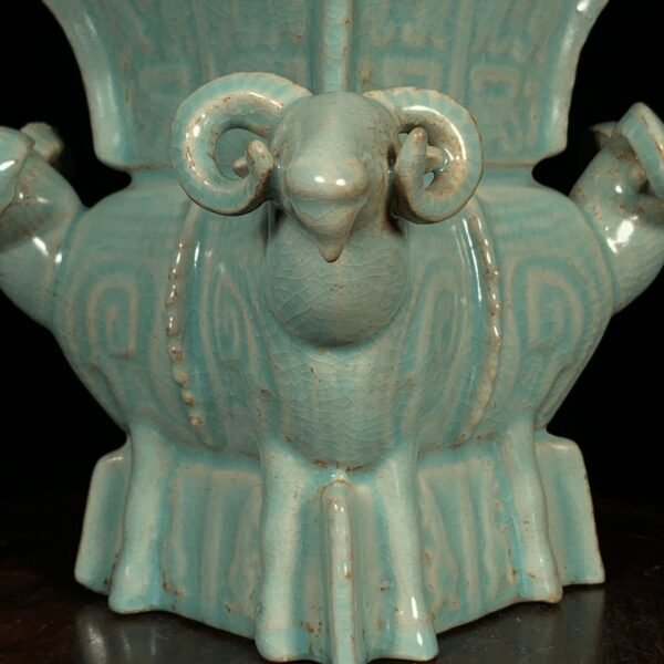 Song Ru Kiln Four Sheep Square Zun - Image 5