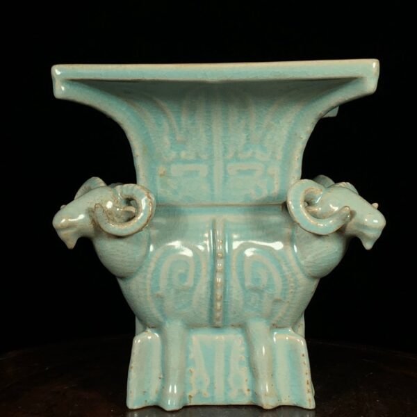 Song Ru Kiln Four Sheep Square Zun - Image 9