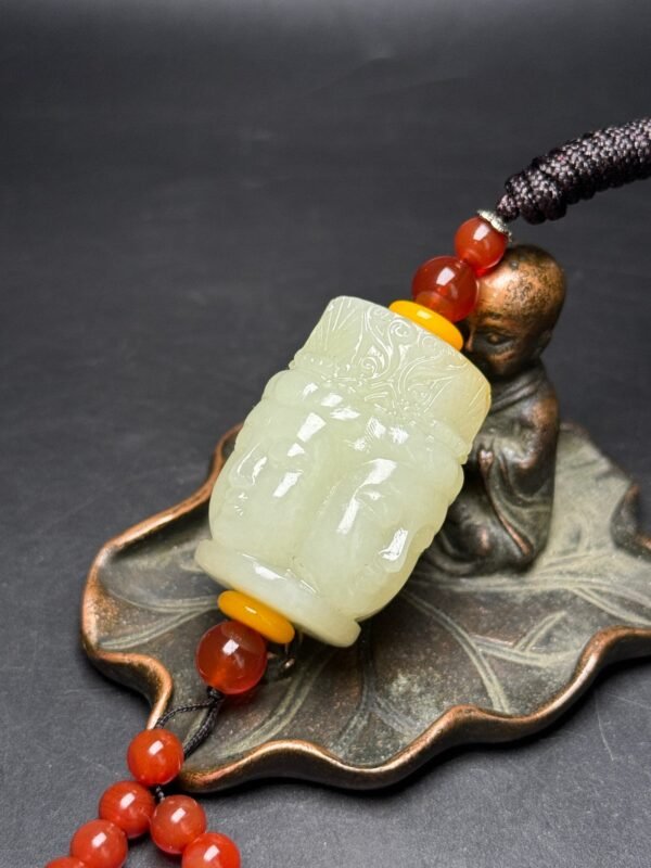 Hetian jade four-sided Guanyin head, guarding the four directions of peace, exquisite shape - Image 7