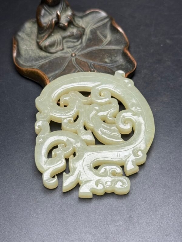 Hetian Jade Dragon and Phoenix Jade Pendant, dragon and phoenix are auspicious, auspicious