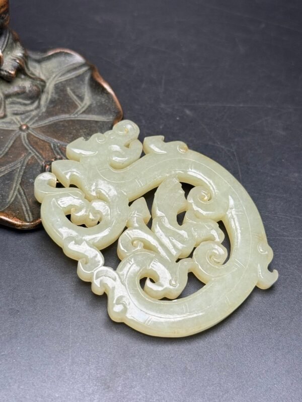 Hetian Jade Dragon and Phoenix Jade Pendant, dragon and phoenix are auspicious, auspicious - Image 6