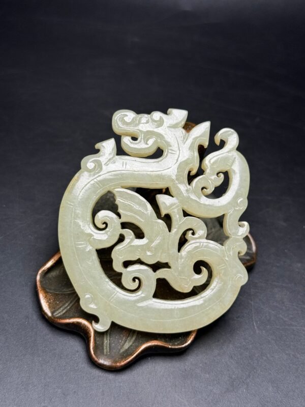 Hetian Jade Dragon and Phoenix Jade Pendant, dragon and phoenix are auspicious, auspicious - Image 7