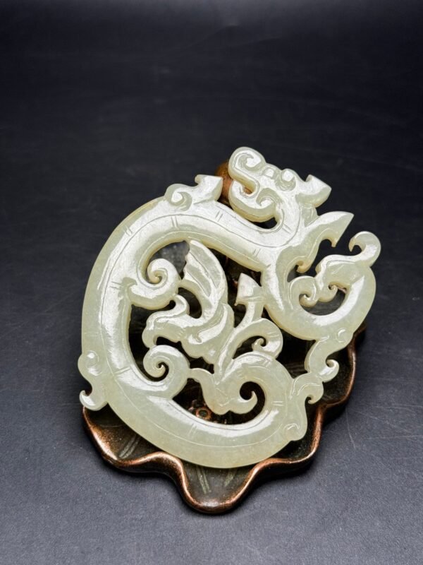 Hetian Jade Dragon and Phoenix Jade Pendant, dragon and phoenix are auspicious, auspicious - Image 9