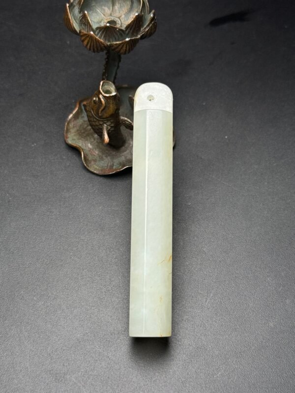 Hetian jade feather tube, exquisite shape, smooth inner wall, simple and elegant - Image 6
