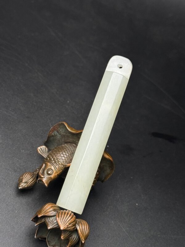 Hetian jade feather tube, exquisite shape, smooth inner wall, simple and elegant - Image 7