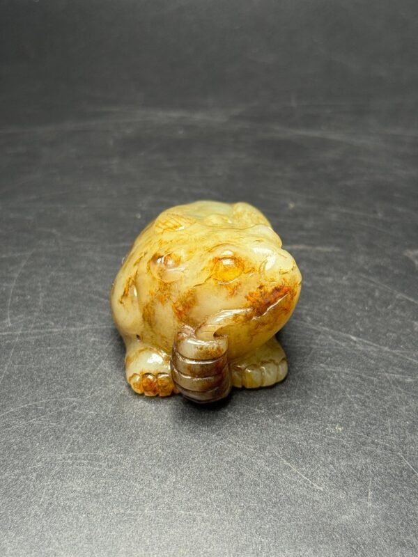Hetian jade piece, Golden Toad, Lucky Money, Wealth and Treasure, Full shape - Image 3