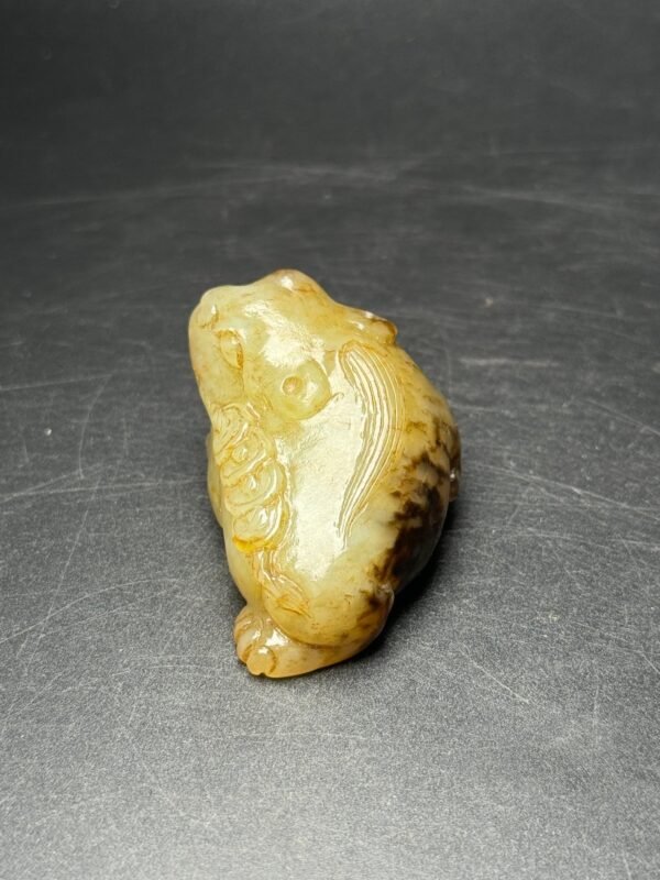 Hetian jade piece, Golden Toad, Lucky Money, Wealth and Treasure, Full shape - Image 6