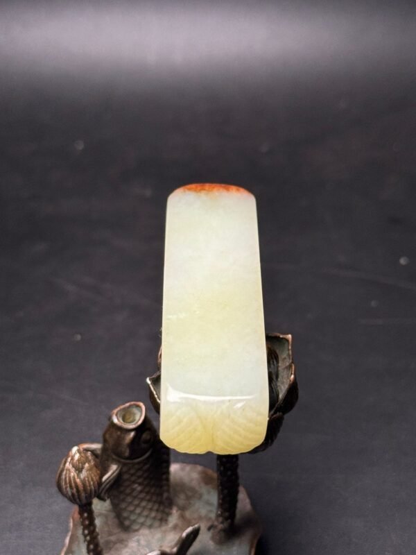 Hetian jade cicada belt buckle, rich and prosperous, good luck, exquisite and unique shape