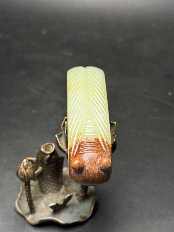 Hetian jade cicada belt buckle, rich and prosperous, good luck, exquisite and unique shape - Image 4