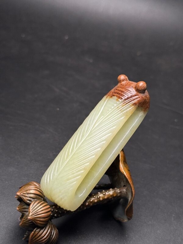 Hetian jade cicada belt buckle, rich and prosperous, good luck, exquisite and unique shape - Image 5