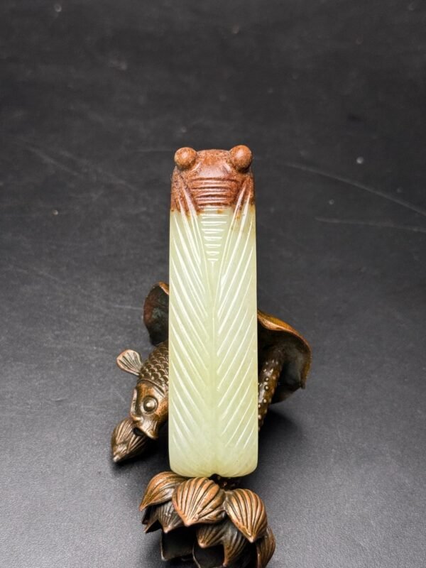 Hetian jade cicada belt buckle, rich and prosperous, good luck, exquisite and unique shape - Image 7