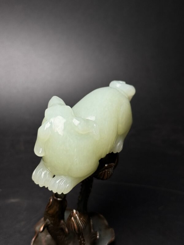 Hetian jade fortune dog hand-held ornament, which represents prosperity and wealth - Image 2
