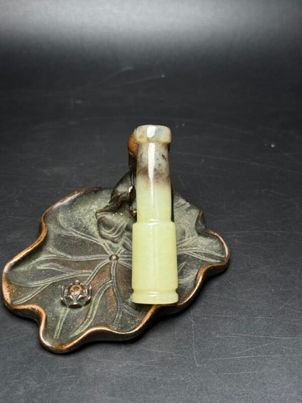 Hetian jade old cigarette holder, simple shape, smooth lines, warm jade - Image 8