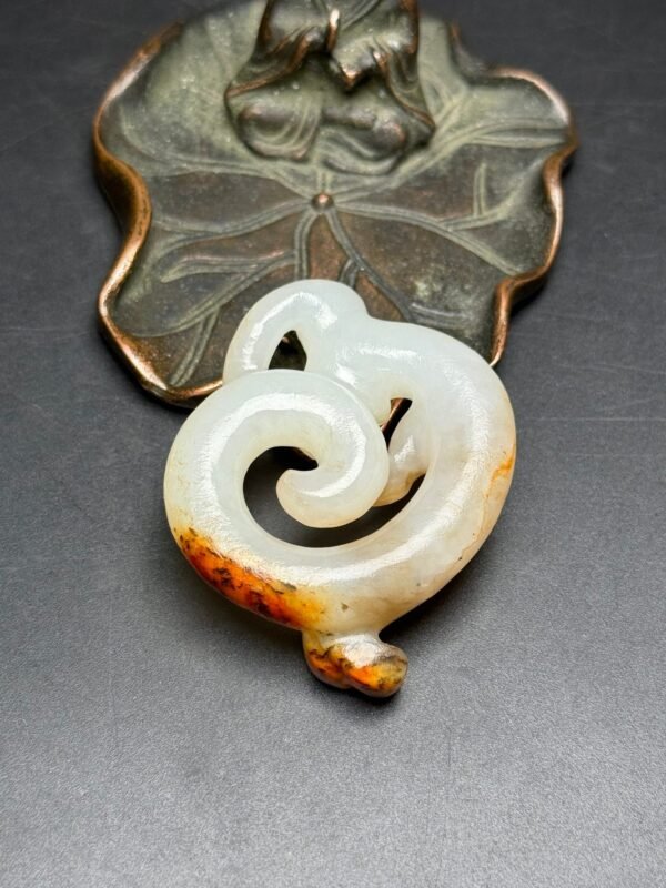 Hetian Jade Chilong Jade Pendant, Dragon Travels the World, Auspicious and Rich - Image 5