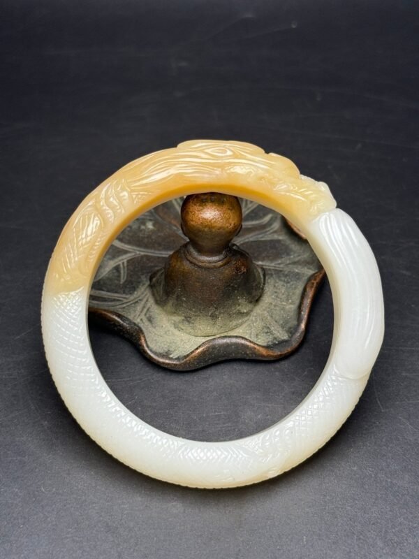 Hetian Jade Dragon Bracelet, Dragon Travels the World, Good Luck, Beautiful Bracelet Shape - Image 2