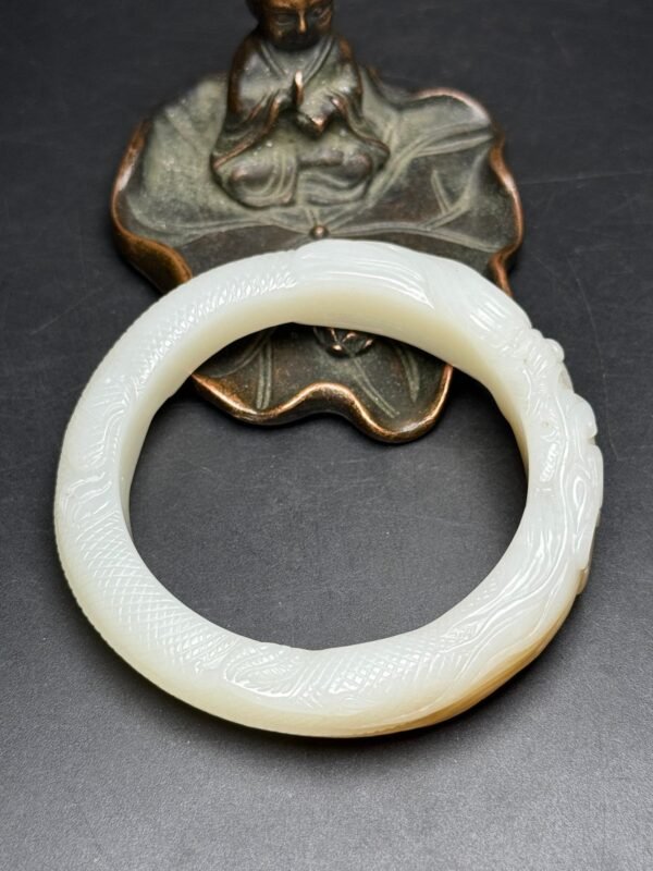 Hetian Jade Dragon Bracelet, Dragon Travels the World, Good Luck, Beautiful Bracelet Shape - Image 8